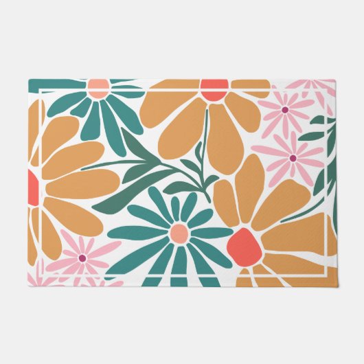 Paillasson Fleur Retro Boho (Devant)