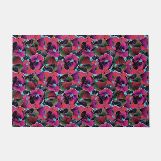 Paillasson Fleur rose vif (Devant)