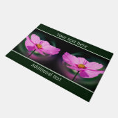 Paillasson Fleur sauvage Cosmos rose unique personnalisé (Incliné)