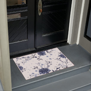 Paillasson Fleurs bleues