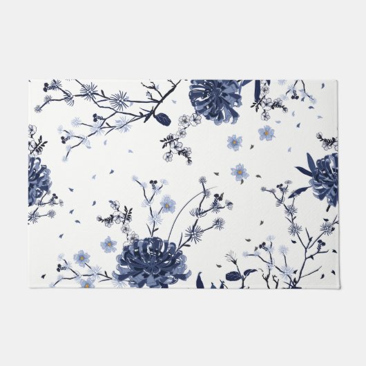 Paillasson Fleurs bleues (Devant)