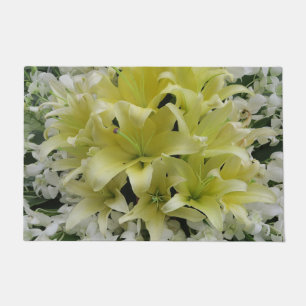 Paillasson fleurs colorées, nain de jardin, calla+l