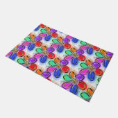 Paillasson Fleurs d'art colorées Motif (Incliné)