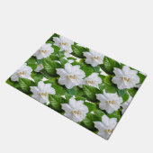 Paillasson Fleurs de gardenia blanches et feuilles verts en v (Incliné)