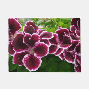 Paillasson Fleurs de géranium royal Élégant floral bordeaux