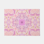 Paillasson Fleurs de jardin rétro en rose (Devant)