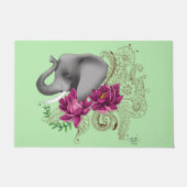 Paillasson Fleurs de lotus henné éléphant (Devant)