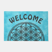 Paillasson FLEURS DE VIE - Symbole de géométrie sacrée plan 1 (Devant)