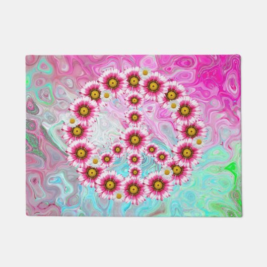 Paillasson Fleurs des signes de paix (Devant)