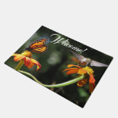 Paillasson Fleurs d'oiseaux d'oiseaux d'oiseaux de colibri Po (Incliné)