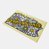 Paillasson Fleurs Doodle de Pennsylvanie (Incliné)