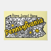 Paillasson Fleurs Doodle de Pennsylvanie (Devant)