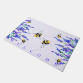 Paillasson Fleurs et Bees Doormat - Bienvenue (Incliné)