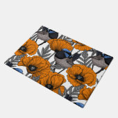 Paillasson Fleurs et fleurs de pavot orangé 2 (Incliné)