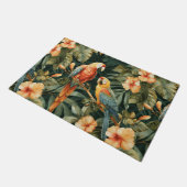 Paillasson Fleurs et oiseaux tropicaux colorés (Incliné)