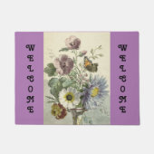 Paillasson Fleurs Et Papillon Porte Mat (Devant)