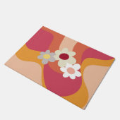 Paillasson Fleurs et vagues de style rétro (Incliné)