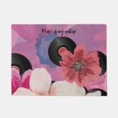 Paillasson Fleurs et vinyle (Devant)