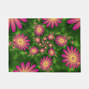 Paillasson Fleurs Imaginaires roses Art Fractal Abstrait mode