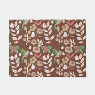 Paillasson Fleurs motifs florales sans soudure, feuilles, pap