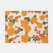 Paillasson Fleurs Oranges, Motif Floral, Motif De Fleurs (Devant)
