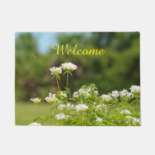 Paillasson Fleurs Penta Blanches Porte de bienvenue