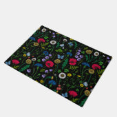 Paillasson Fleurs sauvages en noir (Incliné)