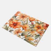 Paillasson Fleurs sauvages rouges Aquarelle Art (Incliné)