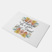 Paillasson Fleurs sont une fille meilleur ami - Zinnia Art (Incliné)