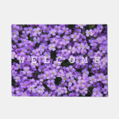 Paillasson Fleurs violettes - Bienvenue (Devant)