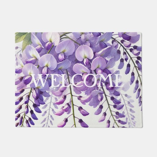 Paillasson Fleurs violettes de la Wisteria Nature Florale (Devant)
