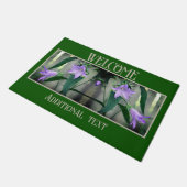 Paillasson Fleurs violettes délicates Accueil personnalisé (Incliné)