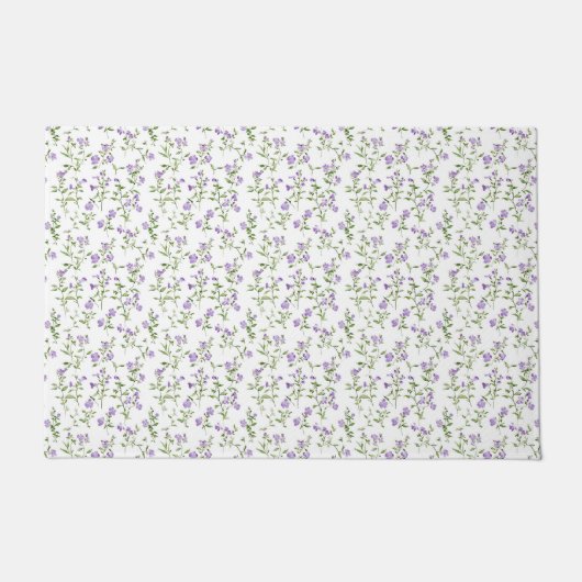 Paillasson Fleurs violettes minimalistes (Devant)