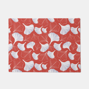 Paillasson Floral Gingko feuille Motif rouge