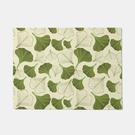 Paillasson Floral Gingko Motif feuille (Devant)