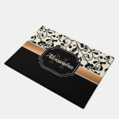 Paillasson Floral noir et blanc (Incliné)