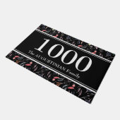 Paillasson Floral noir personnalisé (Incliné)