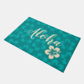 Paillasson Floral rayé hawaïen de ketmie d'île Aloha (Incliné)