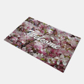 Paillasson Floral rose violet moderne Accueil professionnel (Incliné)