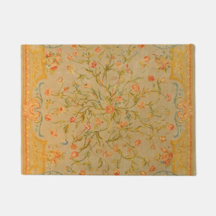 Paillasson Floral Savonnerie Rose Tulip Verdure 