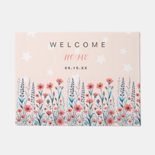 Paillasson Floral Star Welcome Home (Devant)