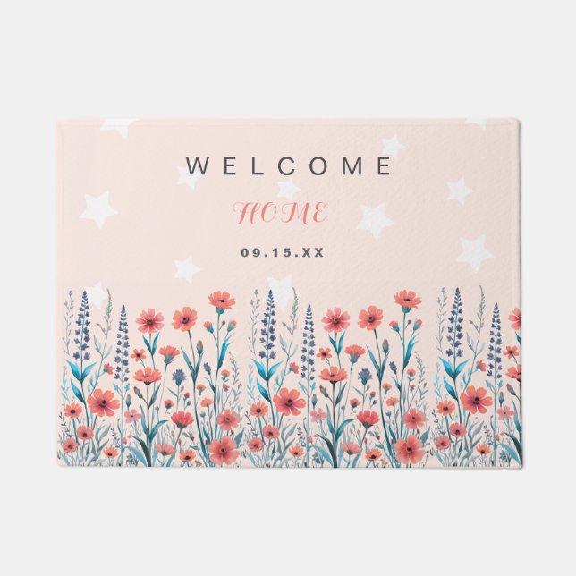 Paillasson Floral Star Welcome Home (Devant)