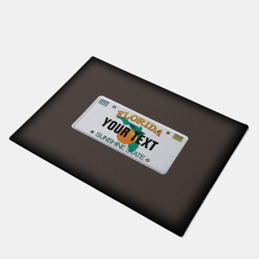 Paillasson Floride License Plate Doormat (personnalisable) (Incliné)