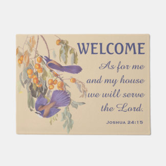 Paillasson Floride Scrub Jay Birds et Verse Doormat