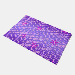 Paillasson Flower Of Life - timbre sans couture motif - viole