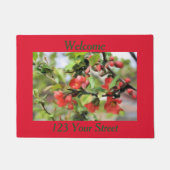 Paillasson Flower Quince Red Blossings Bienvenue (Devant)