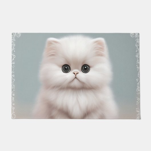 Paillasson Fluffy Persian Nursery Cat Art (Devant)
