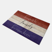 Paillasson Foi liberté de famille bois patriotique (Incliné)