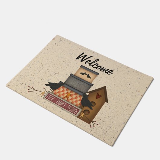 Paillasson Foi primitive Famille Amis Porte Mat (Incliné)