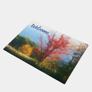 Paillasson Foliage d'automne Nature Photo Peinture Bienvenue